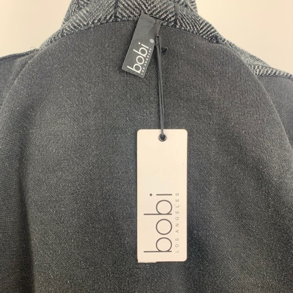 Revolve NEW Bobi Los Angeles Herringbone Knit Jacket Oversized Open Front Size S - Picture 8 of 13